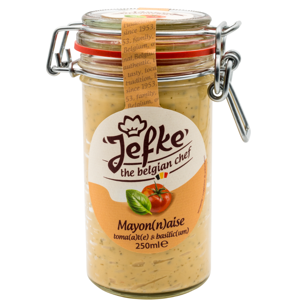 JF SAUCE MAYONNAISE TOMATE BASILIC 250ML WECK