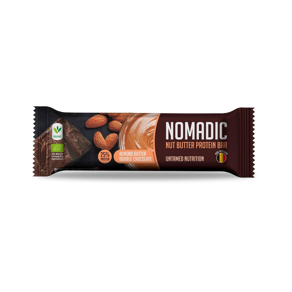 NOMADIC barre protéinée au beurre de noix & double chocolat 40g