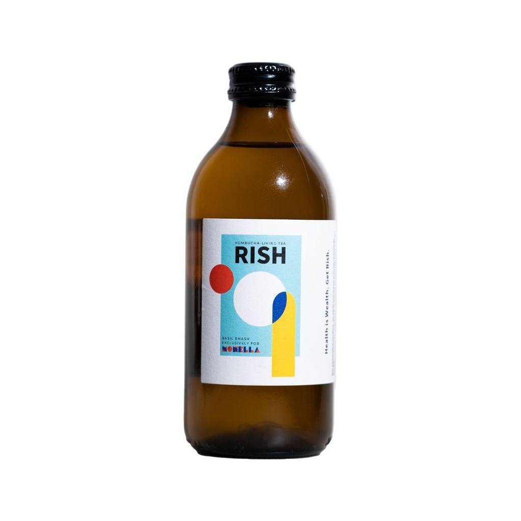 RISH kombucha BIO - smash basil 330ml