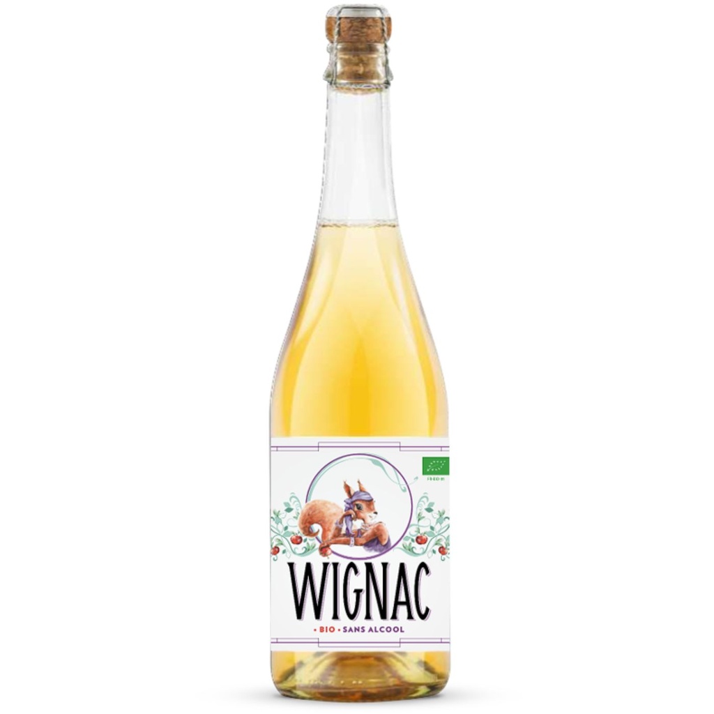 WIGNAC cidre pétillant de pommes 750ml (sans alcool)