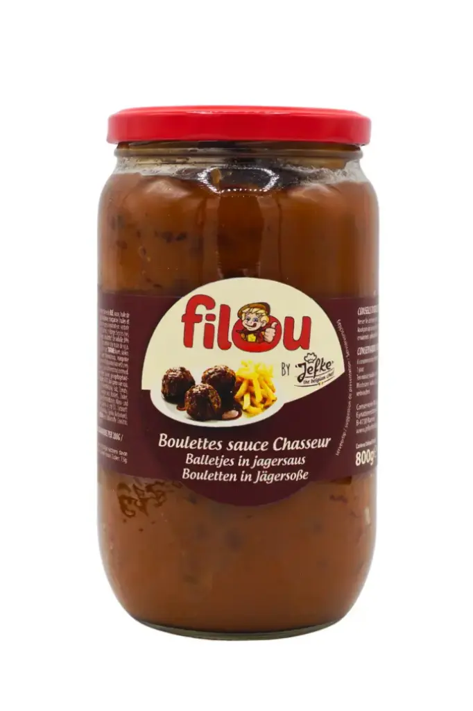 FIL BOULETTES SAUCE CHASSEUR 800G BOCAL 